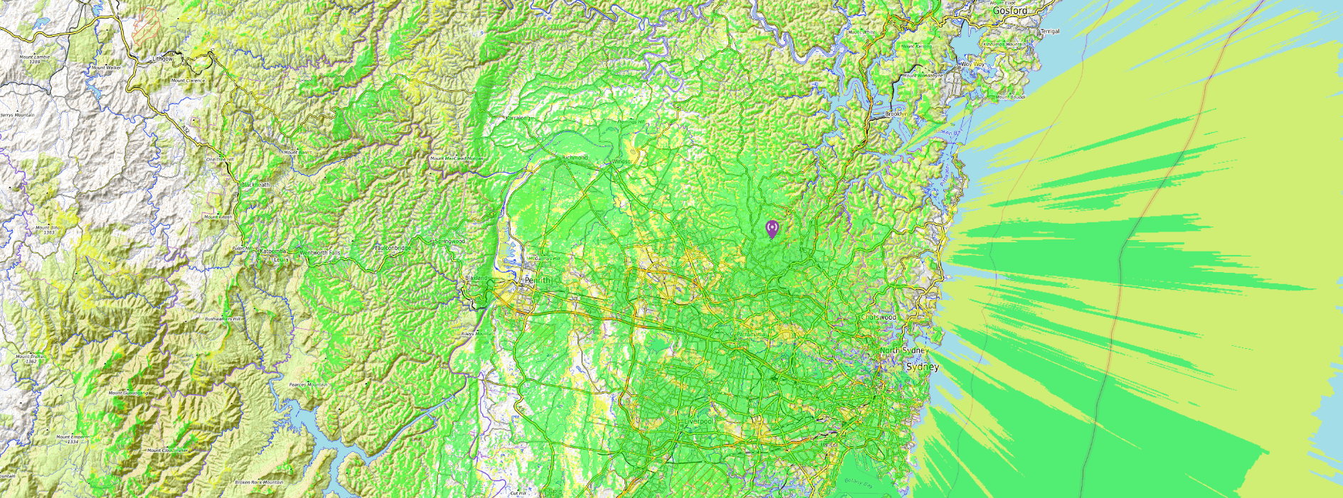 VK2RWI Coverage