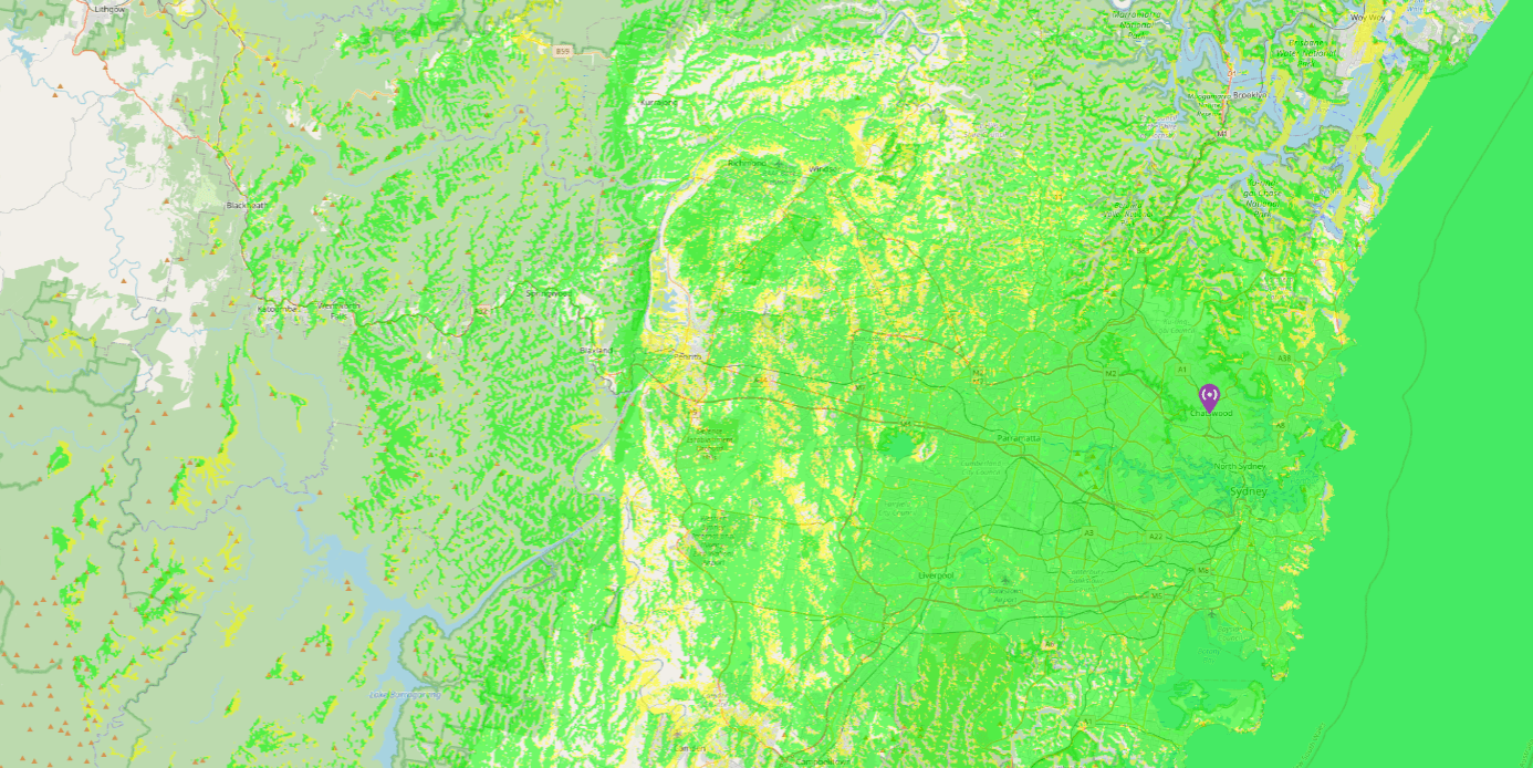VK2RHT Coverage