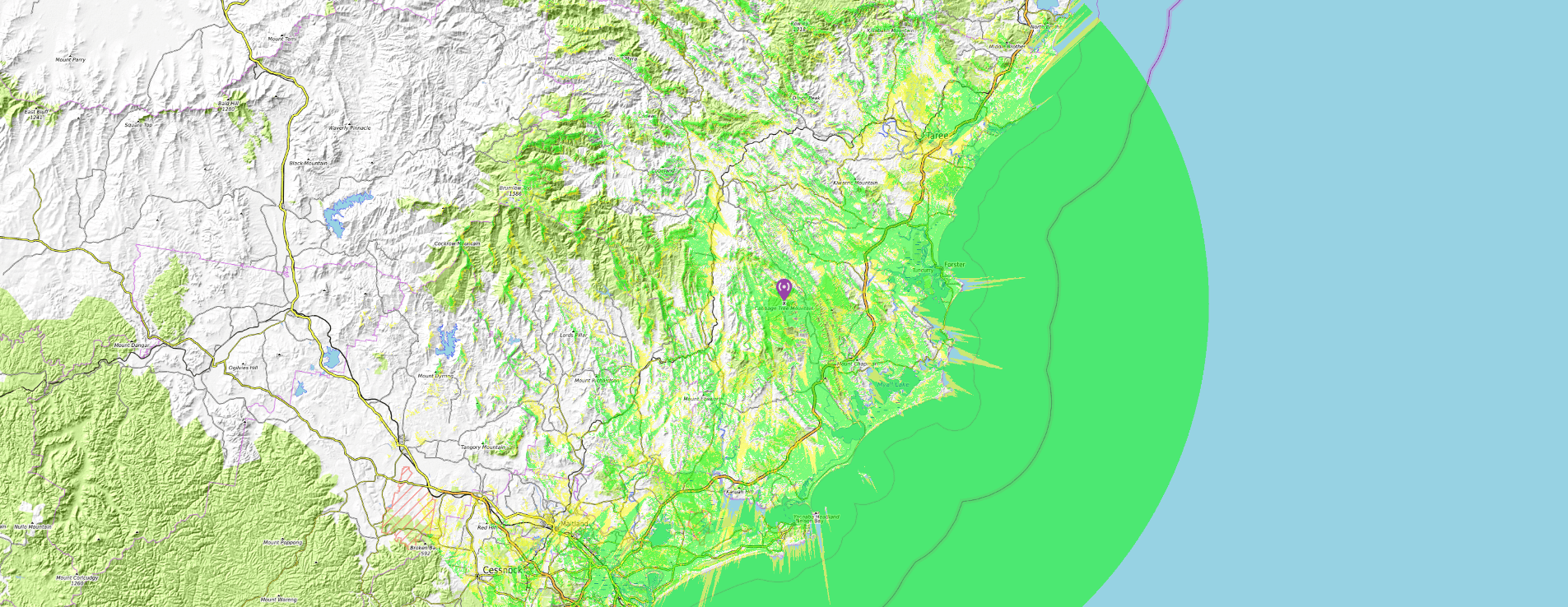 VK2RGL Coverage Map
