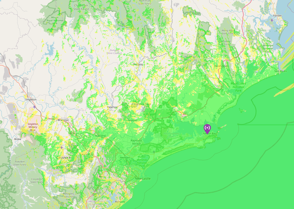 VK2ROJ Coverage